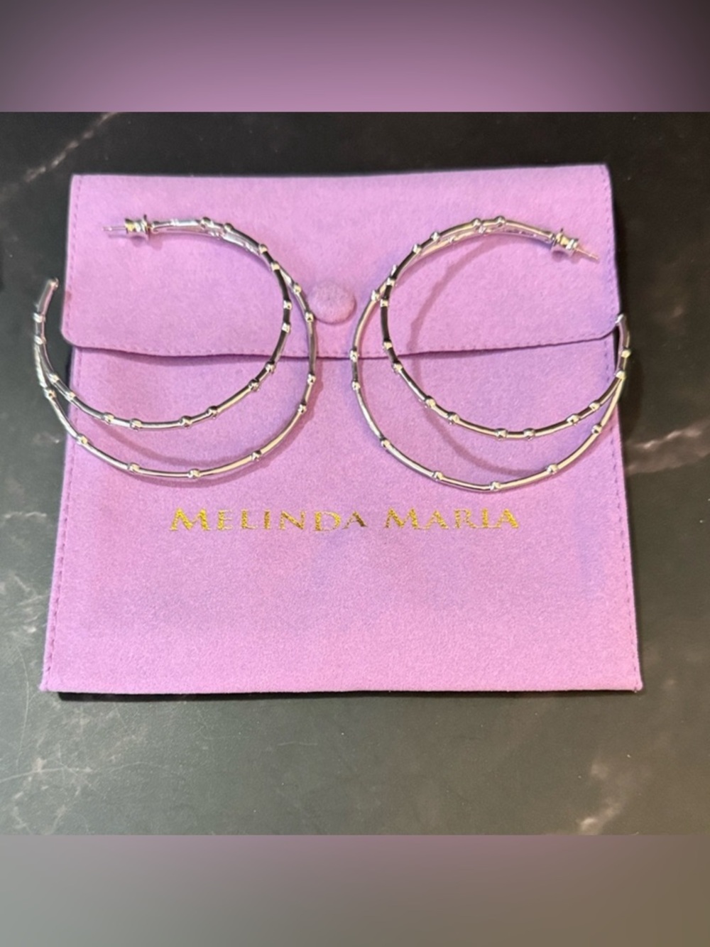 Melinda Maria Big Ass Doubled Hoop Earrings 2.5